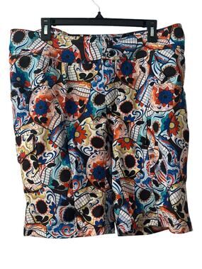 Shredly Women's Skull Multicolored Cycling Shorts Size 12